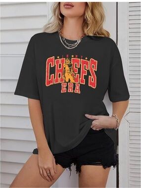 Chiefs Era Black Graphic Tee